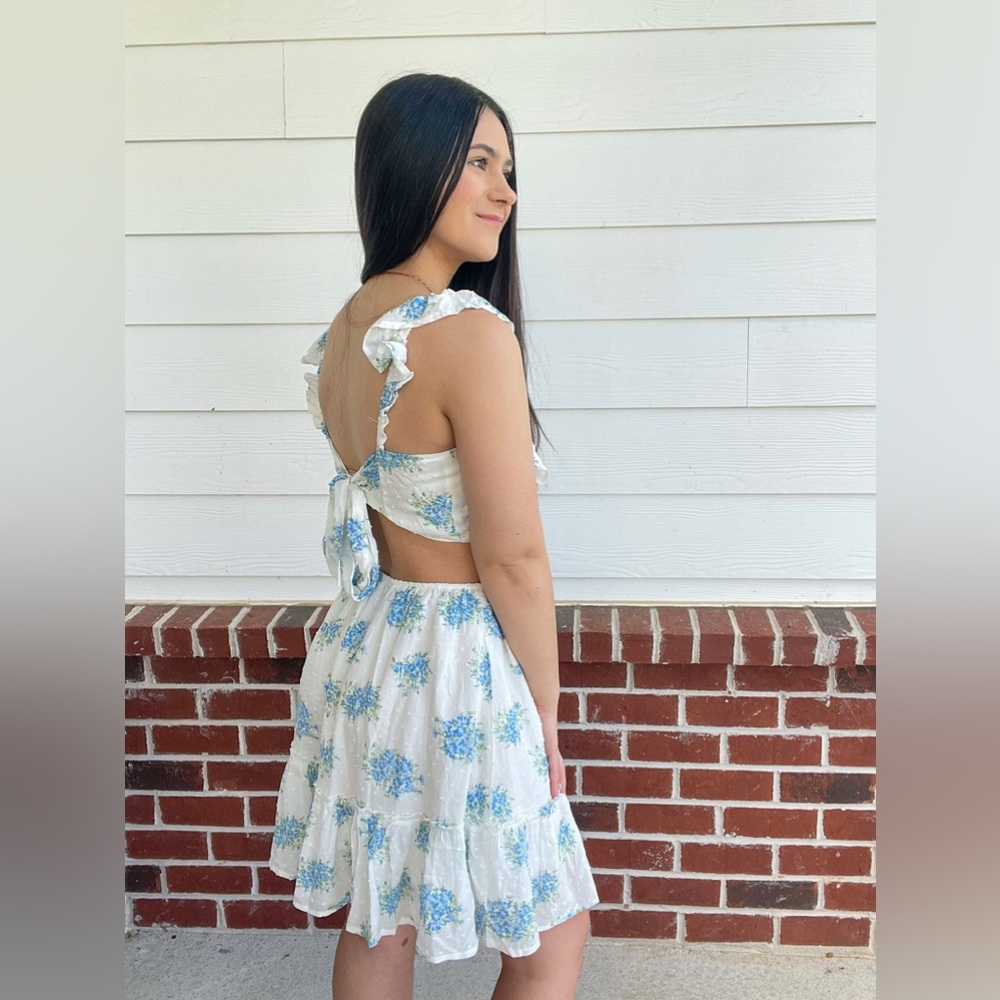 Floral cut out dress